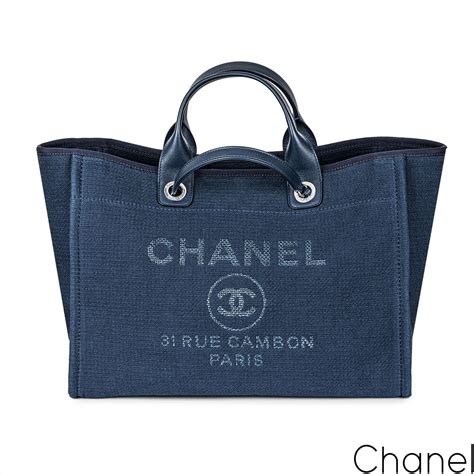 chanel deauville light blue|chanel deauville tote price leather.